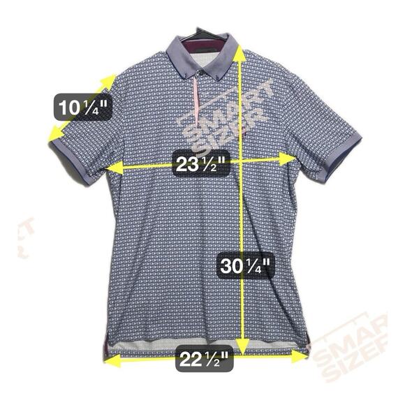 Greyson Polo Shirt Mens Large Blue Geometric AOP Golf Performance Short Sleeve - Picture 2 of 13